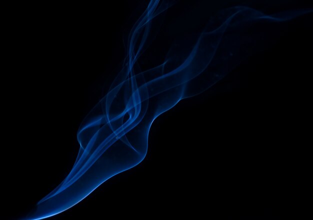 White smoke collection on black background