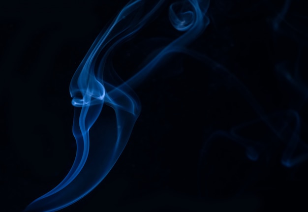 White smoke collection on black background