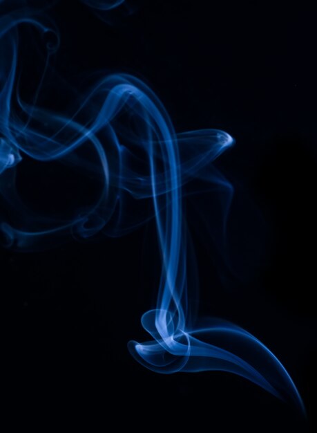 White smoke collection on black background