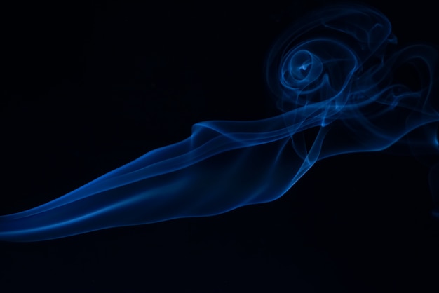 White smoke collection on black background