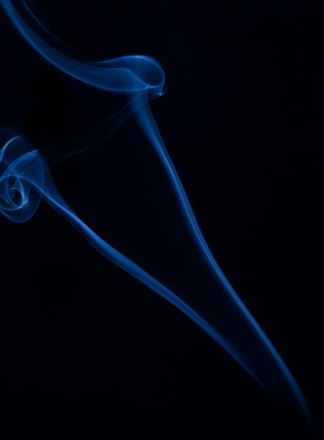 White smoke collection on black background