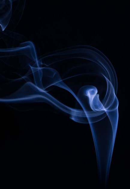 White smoke collection on black background