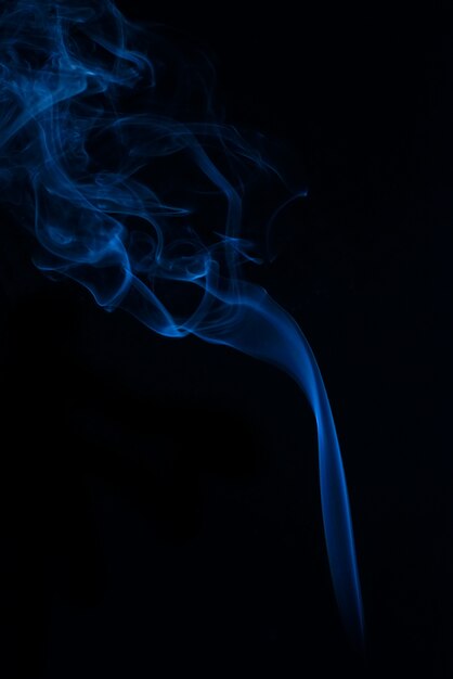 White smoke collection on black background