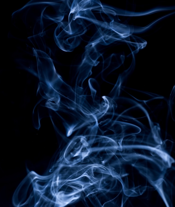Free Photo white smoke collection on black background