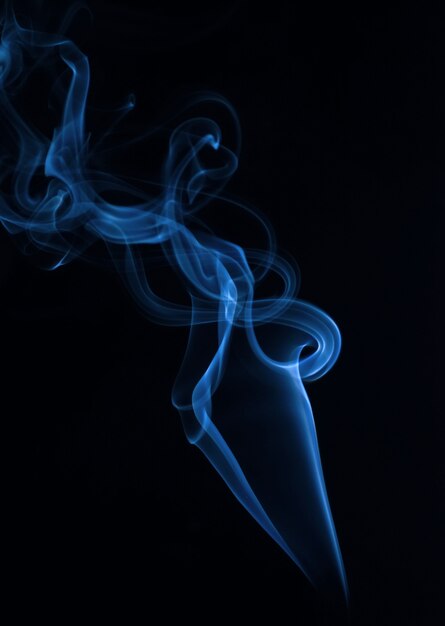 White smoke collection on black background