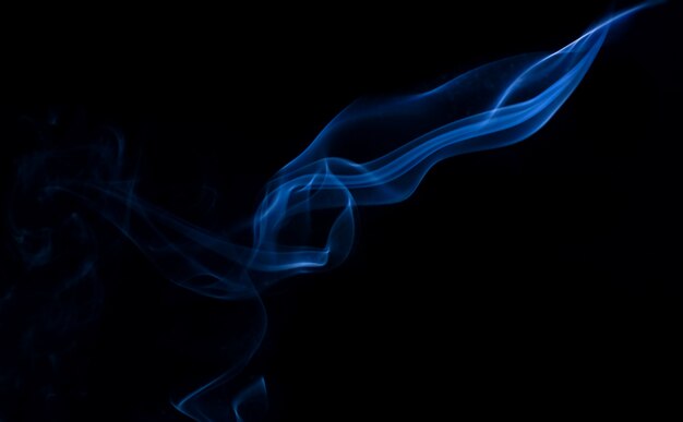 White smoke collection on black background