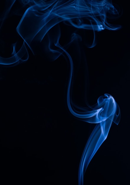 White smoke collection on black background