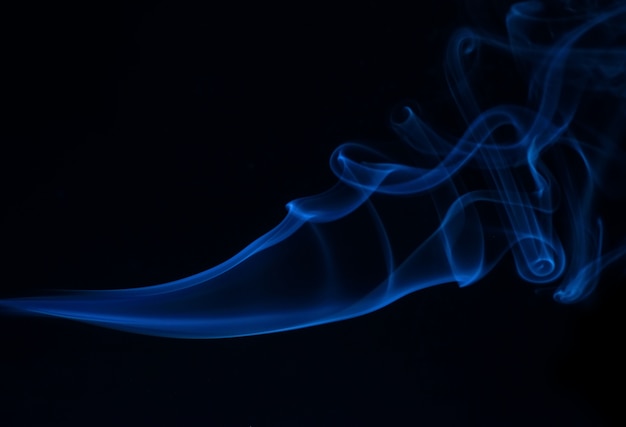 White smoke collection on black background