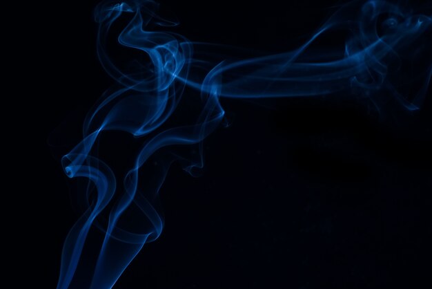 White smoke collection on black background