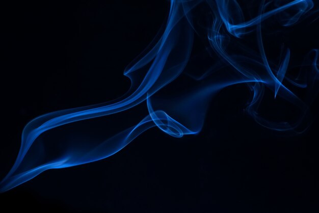 White smoke collection on black background