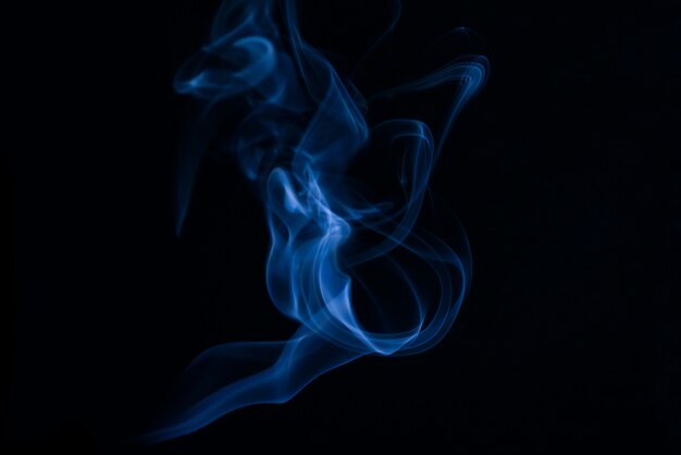 White smoke collection on black background