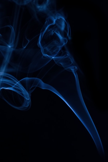 White smoke collection on black background