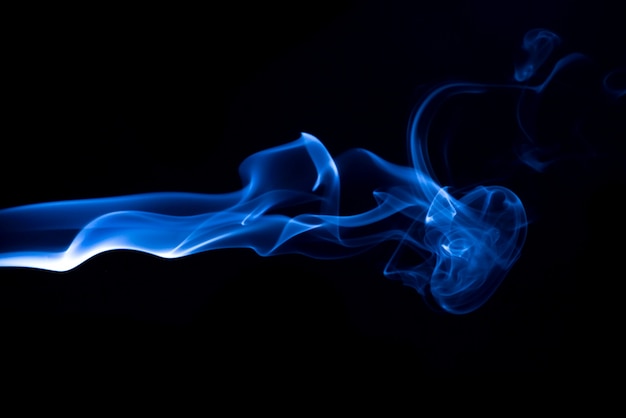 White smoke collection on black background