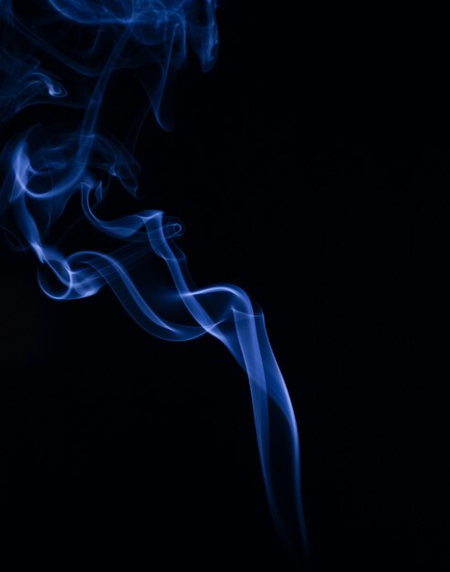 White smoke collection on black background