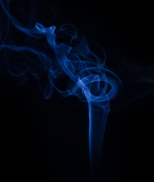 White smoke collection on black background