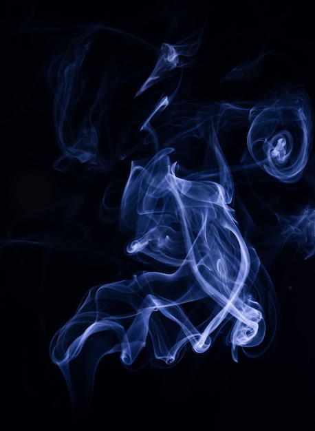 Free photo white smoke collection on black background