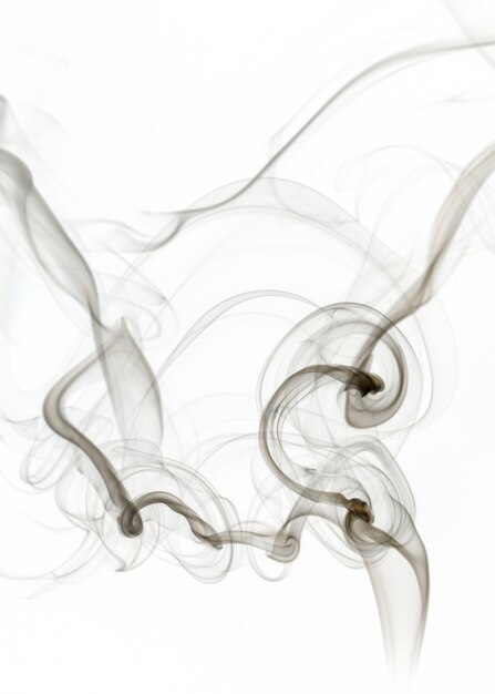 White smoke collection on black background