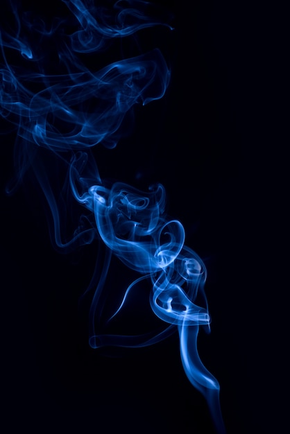 White smoke collection on black background