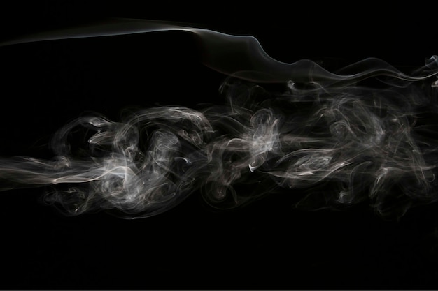 Free photo white smoke overlay on black background