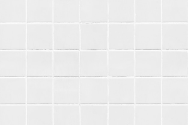 白い正方形のタイル張りのテクスチャ背景