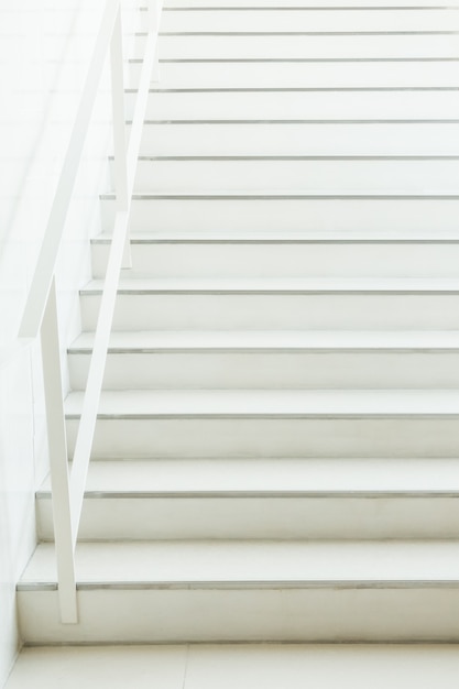 White stairs unfocused