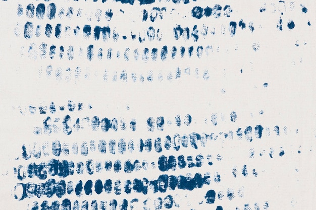 Бесплатное фото Белый штампованный фон с синими блочными принтами diy
