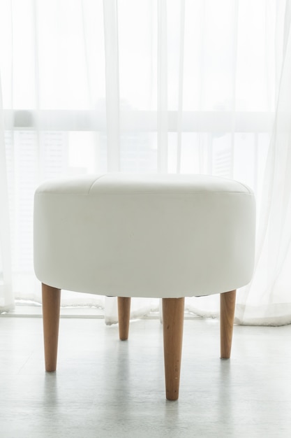 Free photo white stool chair