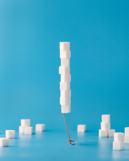 White sugar cubes