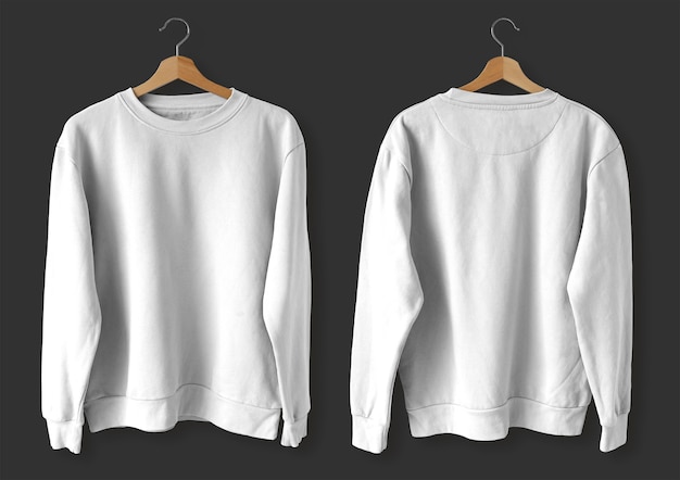 Бесплатное фото Белый свитер спереди и сзади