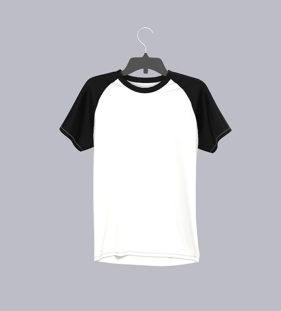 Free photo white t-shirt with black sleeves