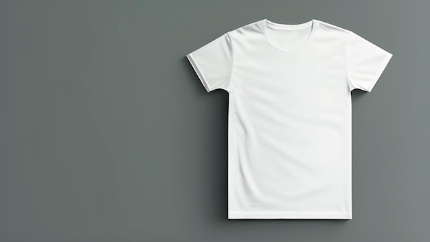 A white t - shirt with a blank label