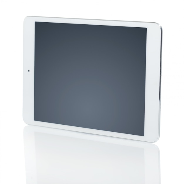 Free photo white tablet with black screen