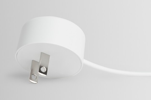 White two pin plug home electronics