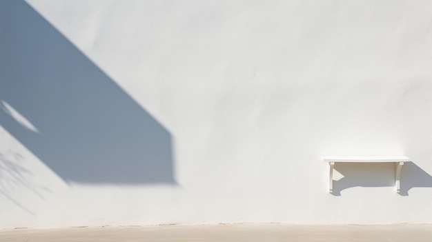 White wall adorned by the silhouette of a window