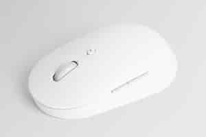 Foto gratuita dispositivo digitale mouse ottico wireless bianco