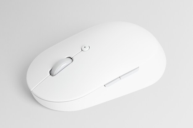 흰색 무선 광 마우스 디지털 장치