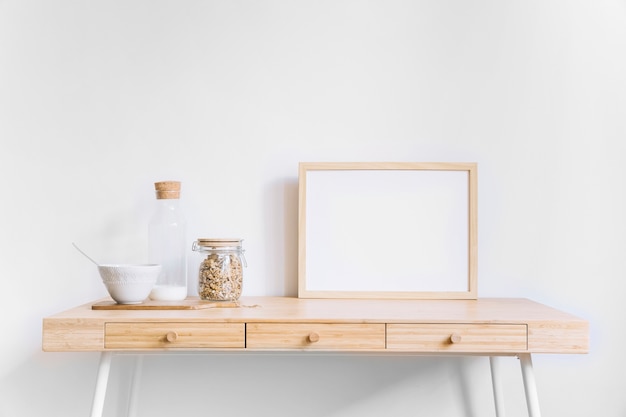 Whiteboard on table