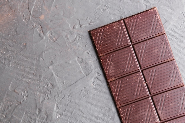 Free photo whole block of dark chocolate