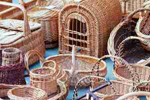 Free photo wicker baskets