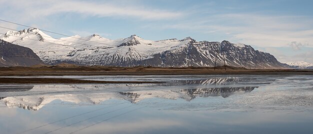 Wide shot of a beautiful Icelandic landscape