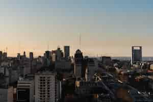 Free photo wide-spread urban area skyline