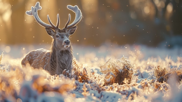 無料写真 wild deer in nature