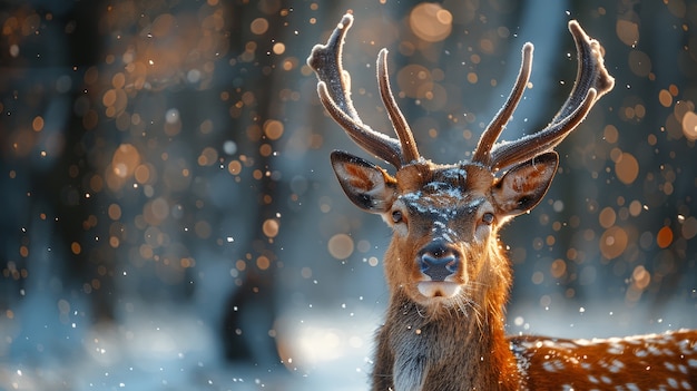 Бесплатное фото wild deer in nature