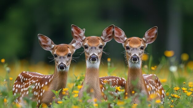 Wild deer in nature