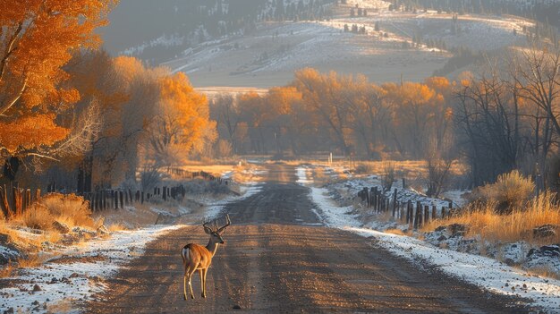 Wild deer in nature