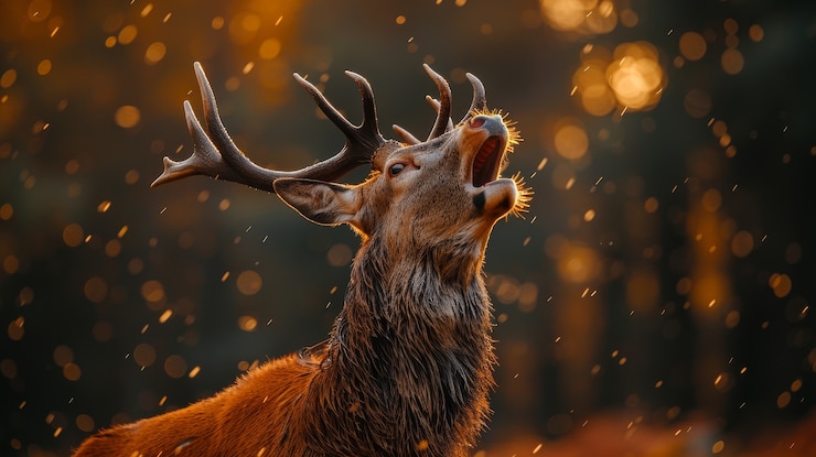 Free Photo wild deer in nature