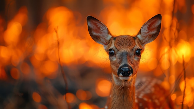 Wild deer in nature