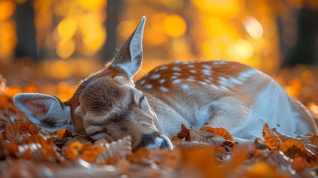 Free photo wild deer in nature