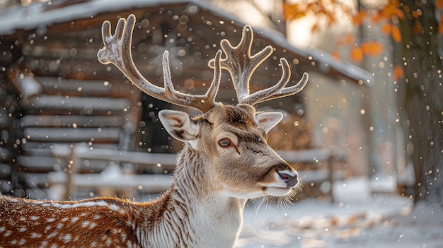 Foto gratuita cervi selvatici in natura