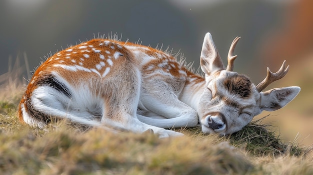 Free photo wild deer in nature